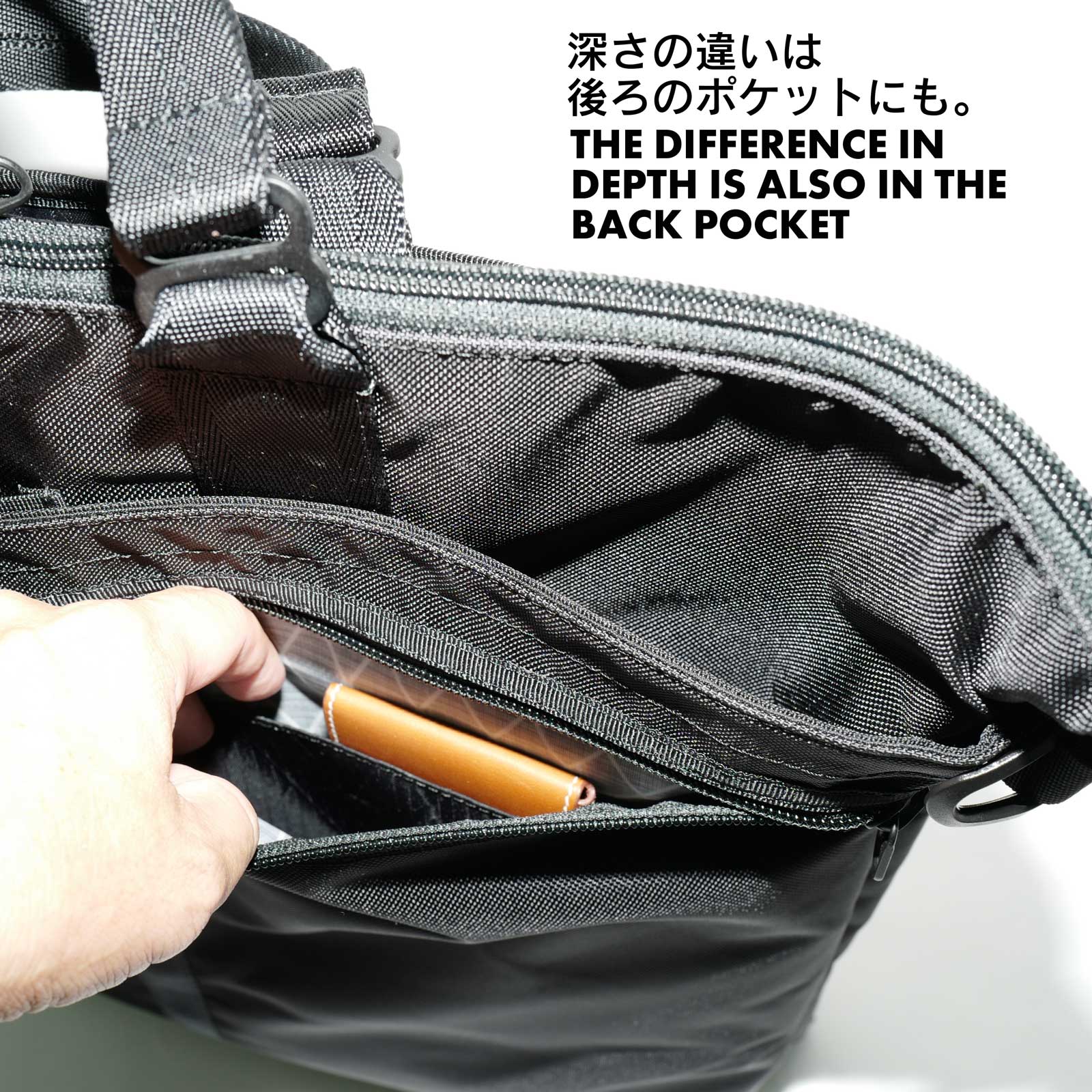 小さいアイテムの収納に最適なポケットを装備したB4ビジネスバッグ
